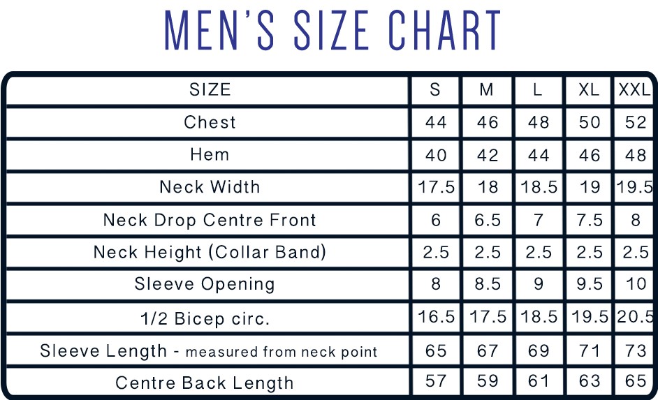 Bicep Size Chart